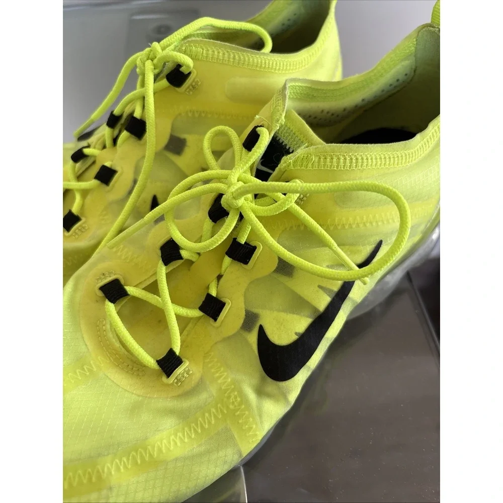 Nike Air VaporMax 2019 Shoes Womens Size 10 Neon Yellow Transparent